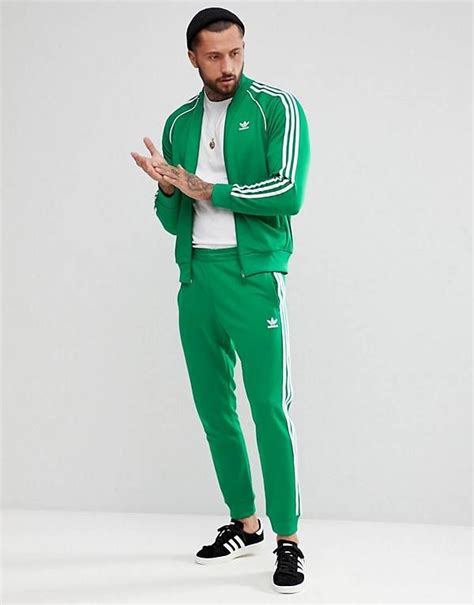 men's green Adidas track suits